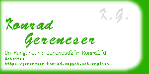 konrad gerencser business card